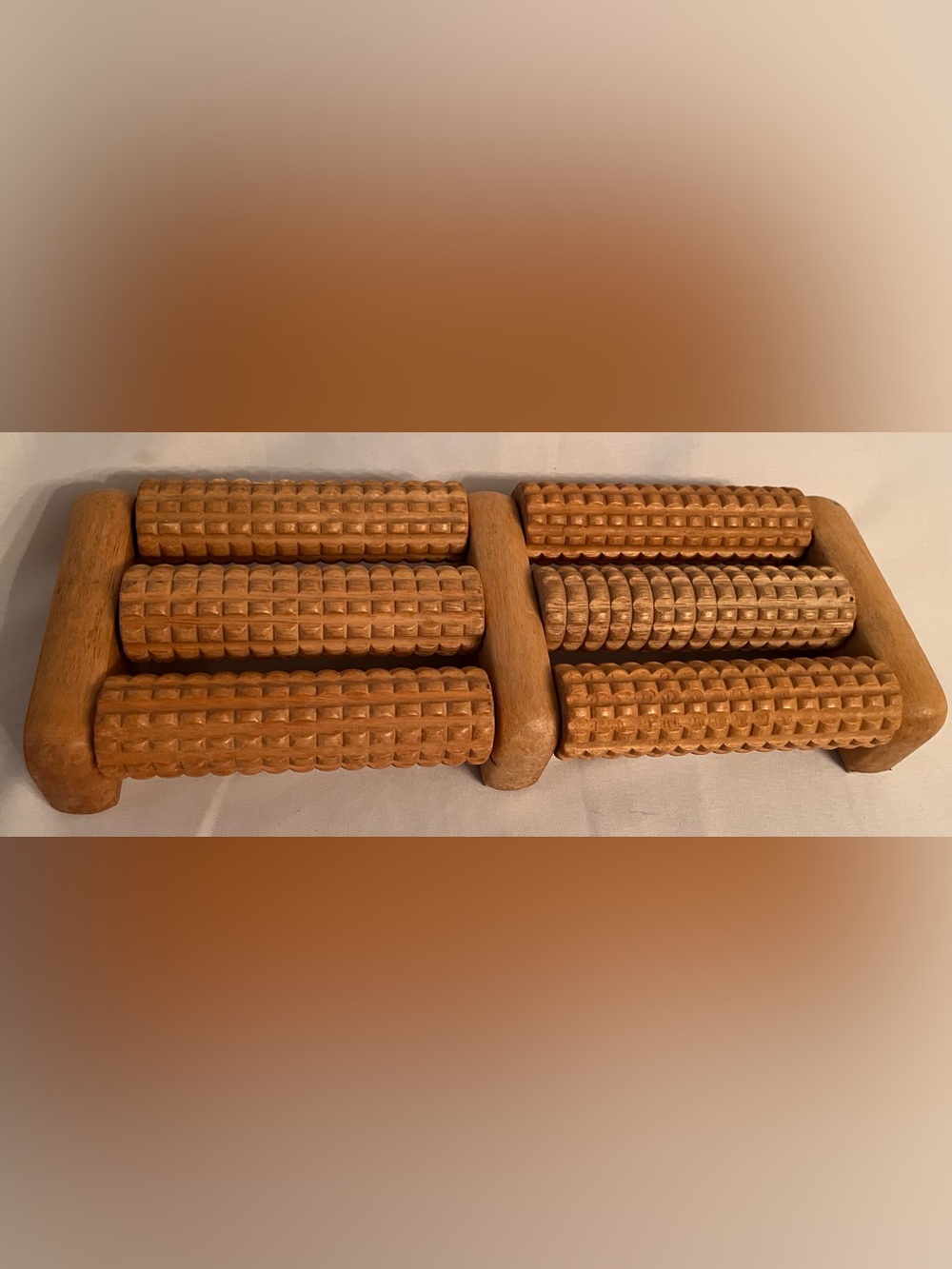 Wooden Foot Massager Roller | Ergonomic Foot Roller Reflexology Tool Natural